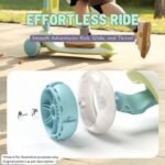 2-In-1 Foldable Scooter - Forest Green - Image 8